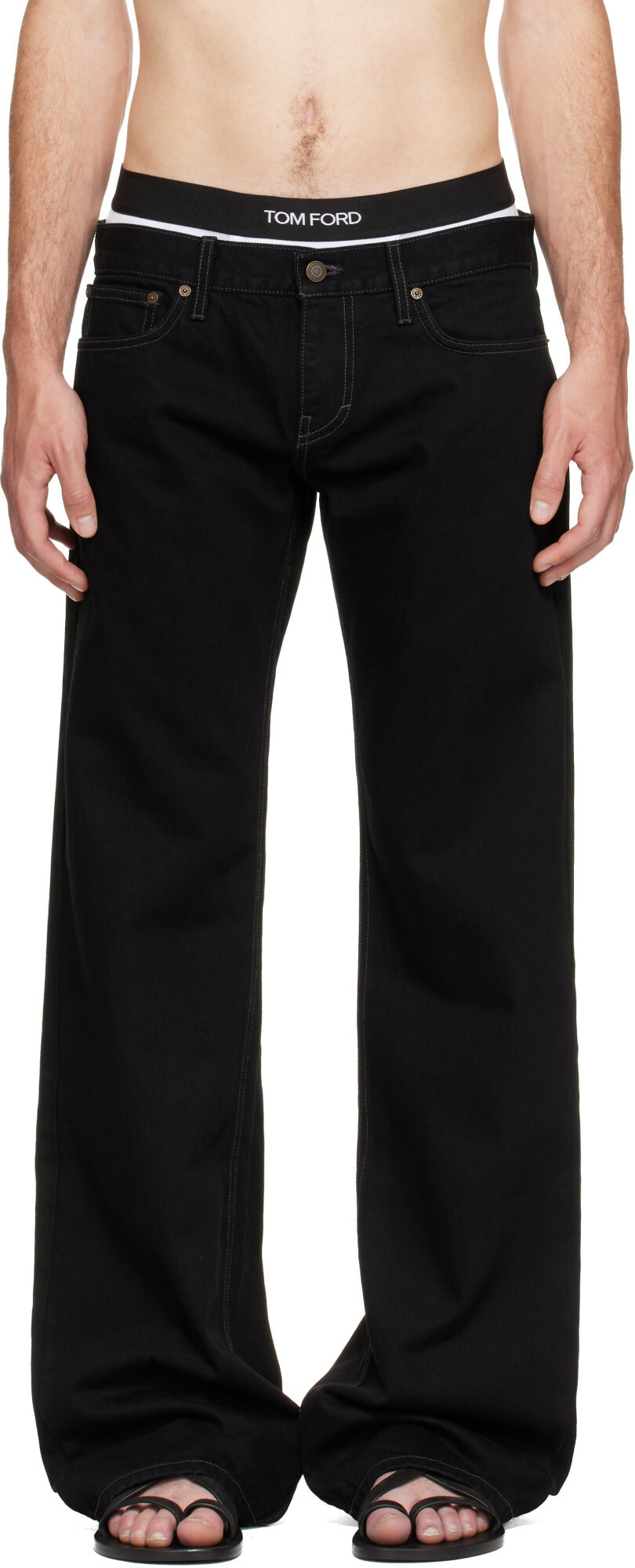 Raimundo Langlois Black Bootcut Jeans