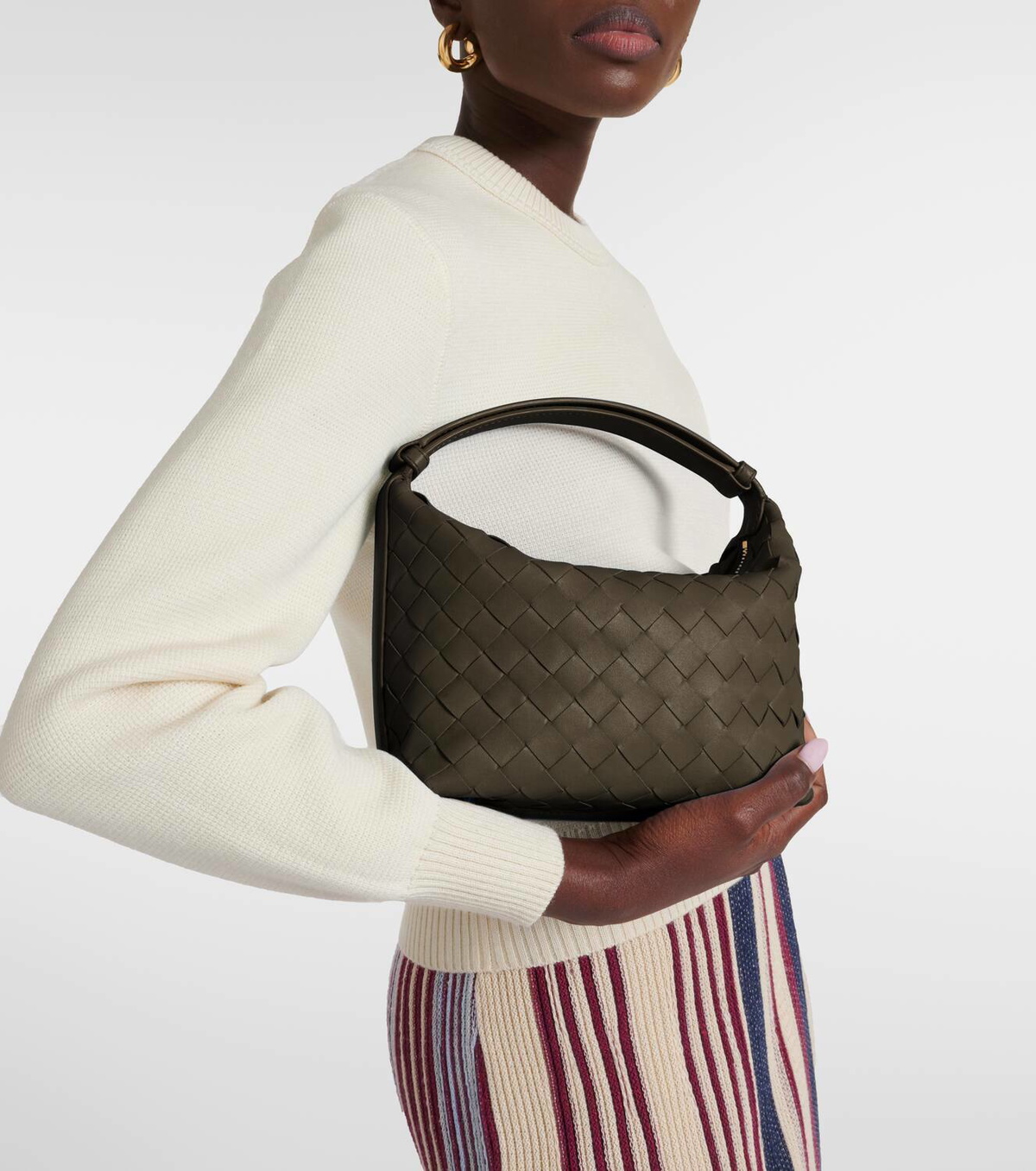 [Bottega Veneta] ウォレス レザー ミニ トートバッグ Bottega Veneta Wallace Mini leather tote bag Bottega Veneta