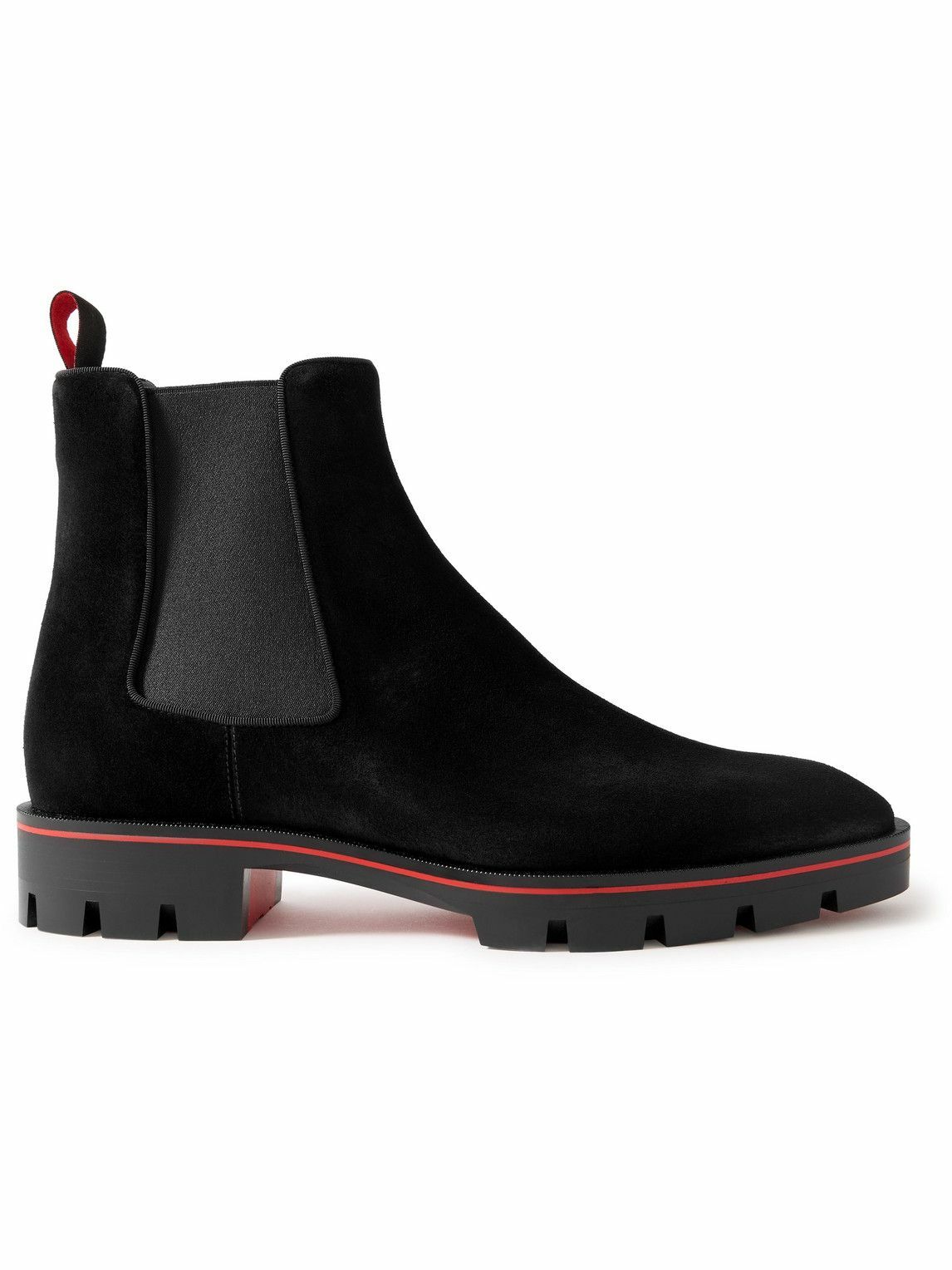 Louboutin black suede booties best sale