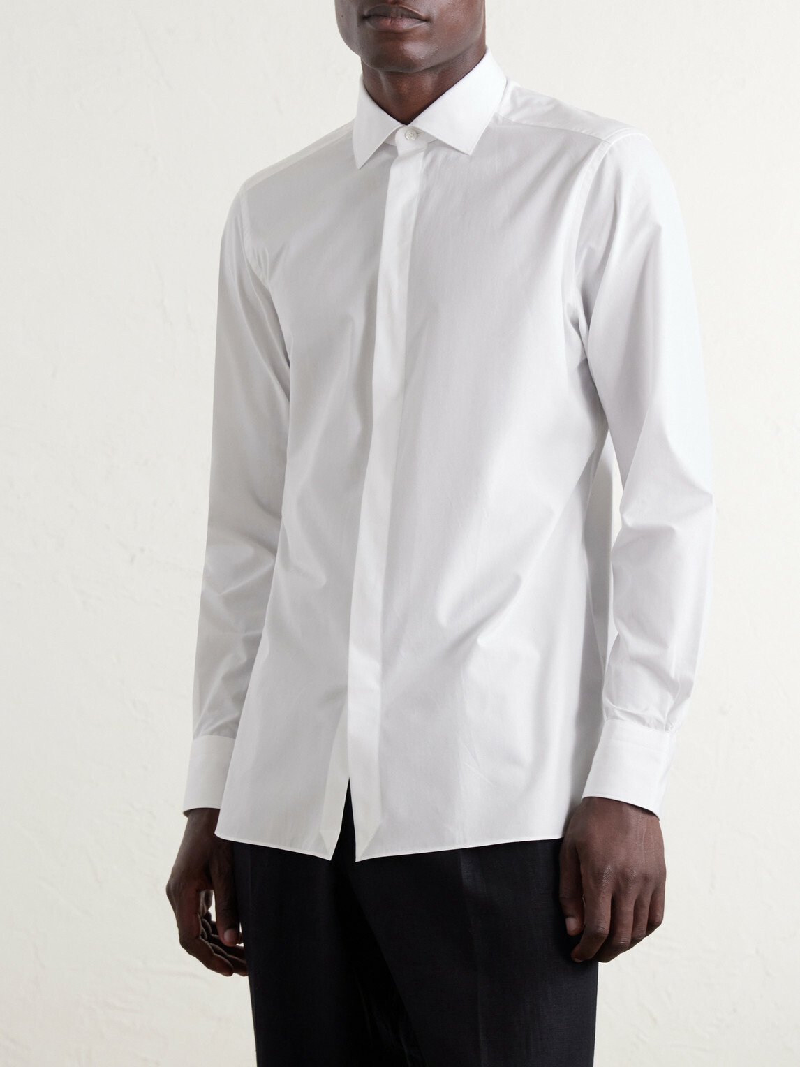 Zegna - Trofeo Cotton-Poplin Shirt - White