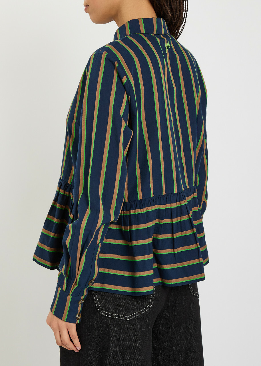 Damson Madder Kinsley Striped Cotton-poplin Shirt Multicoloured