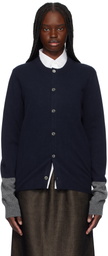 Comme des Garçons Shirt Navy Crew Neck Cardigan