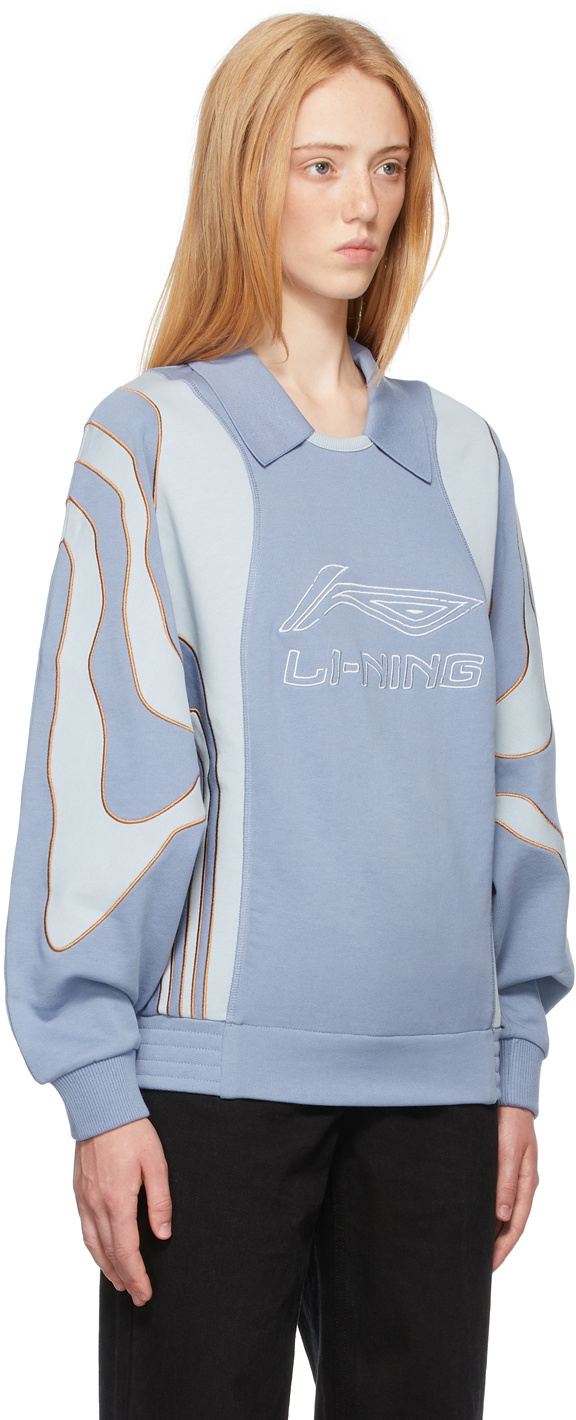 Li-Ning Blue Logo Crewneck Sweatshirt