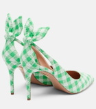 Aquazzura Bow Tie bow-detail checked pumps