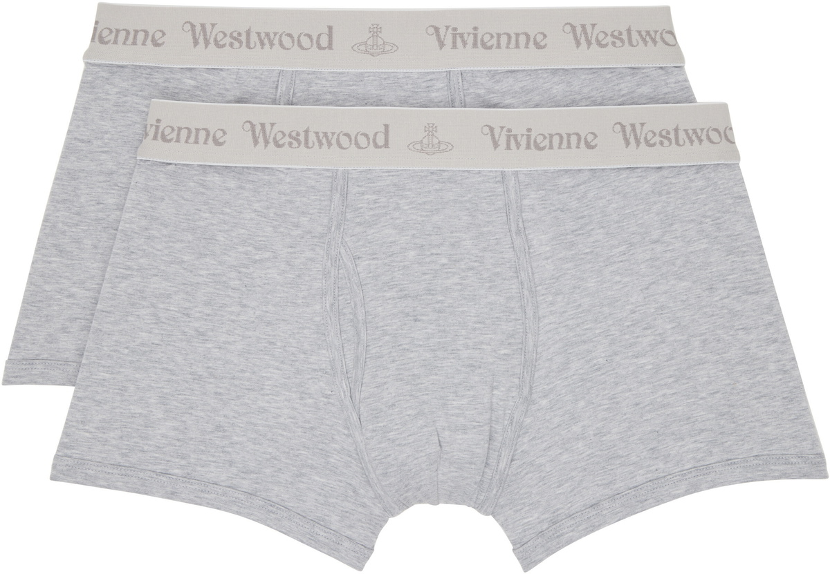 Vivienne Westwood Two-Pack Gray Cotton Boxer Briefs