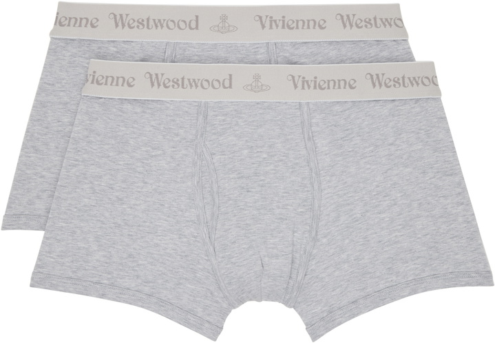 Photo: Vivienne Westwood Two-Pack Gray Cotton Boxer Briefs