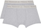 Vivienne Westwood Two-Pack Gray Cotton Boxer Briefs