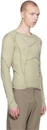 HELIOT EMIL Khaki Cryosphere Long Sleeve T-Shirt