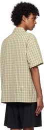 Kijun Beige Check Half Sleeve Shirt