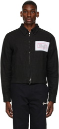 Mr. Saturday Black Linen Blouson Jacket