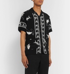 Neighborhood - Aloha Camp-Collar Printed Voile Shirt - Black