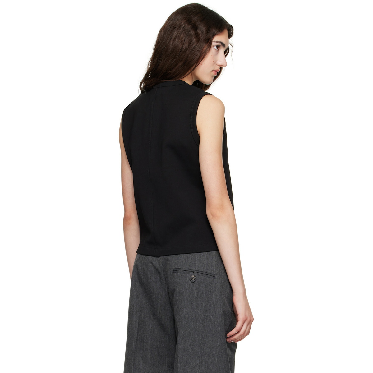 FLORE FLORE Black Poppy Sleeveless Cardigan