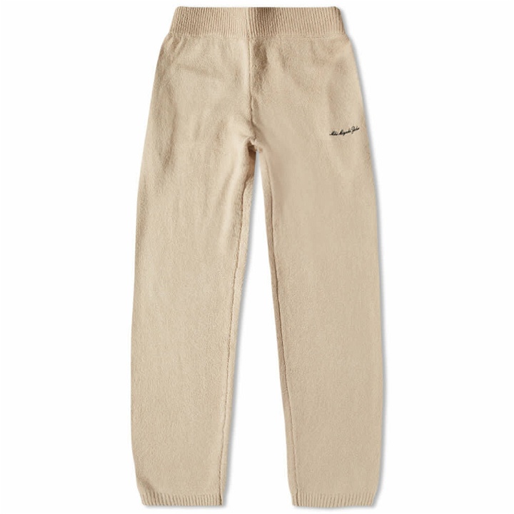 Photo: MKI Men's Mohair Blend Knit Sweat Pant in Sand