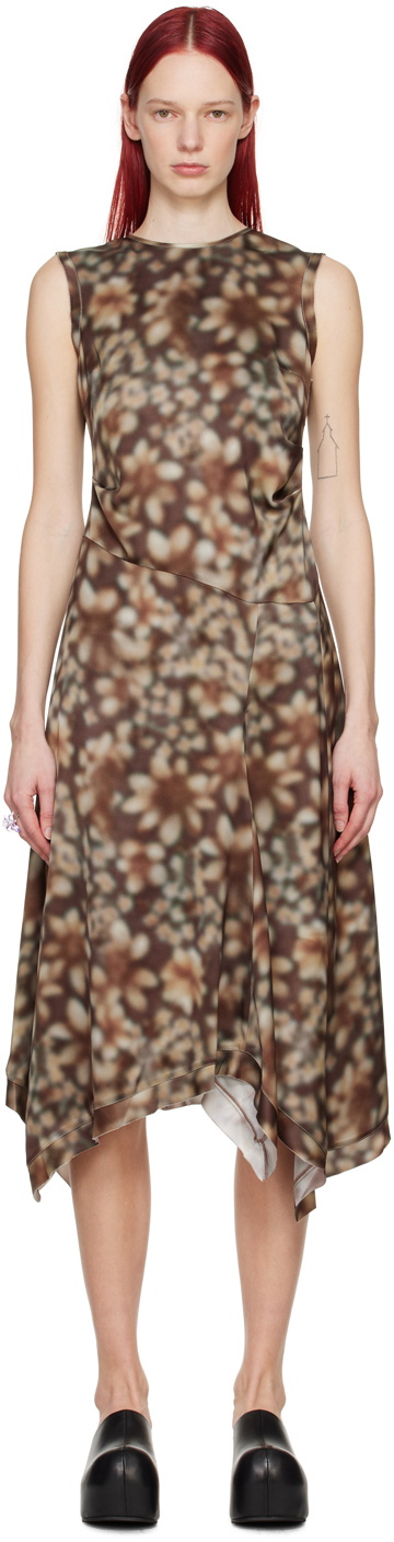 Acne Studios Brown Sleeveless Midi Dress Acne Studios