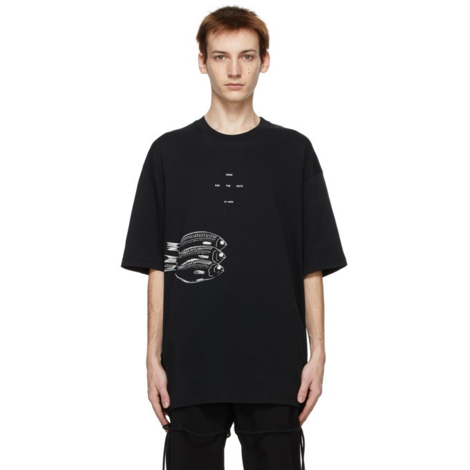 Photo: Song for the Mute Black Oversized Fish T-Shirt