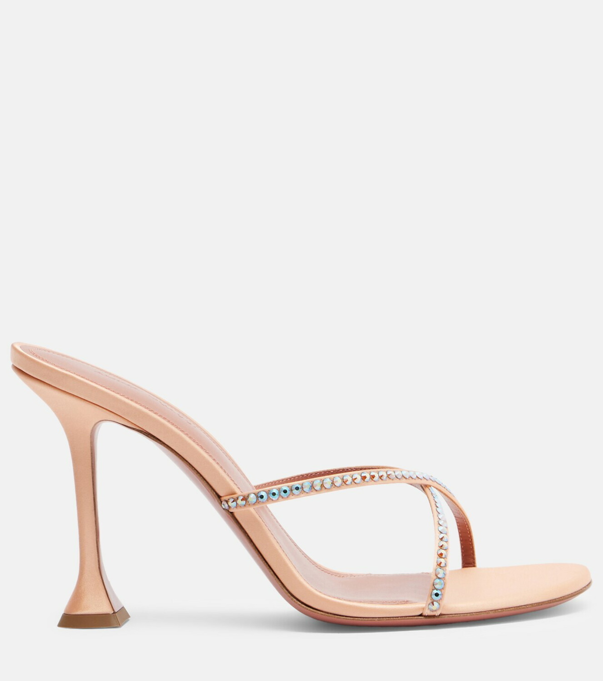 Amina Muaddi Sally crystal-embellished satin mules