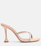 Amina Muaddi Sally crystal-embellished satin mules