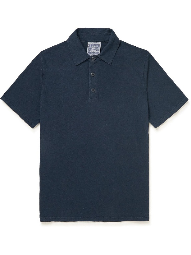 Photo: Jungmaven - Slim-Fit Hemp and Organic Cotton-Blend Jersey Polo Shirt - Blue