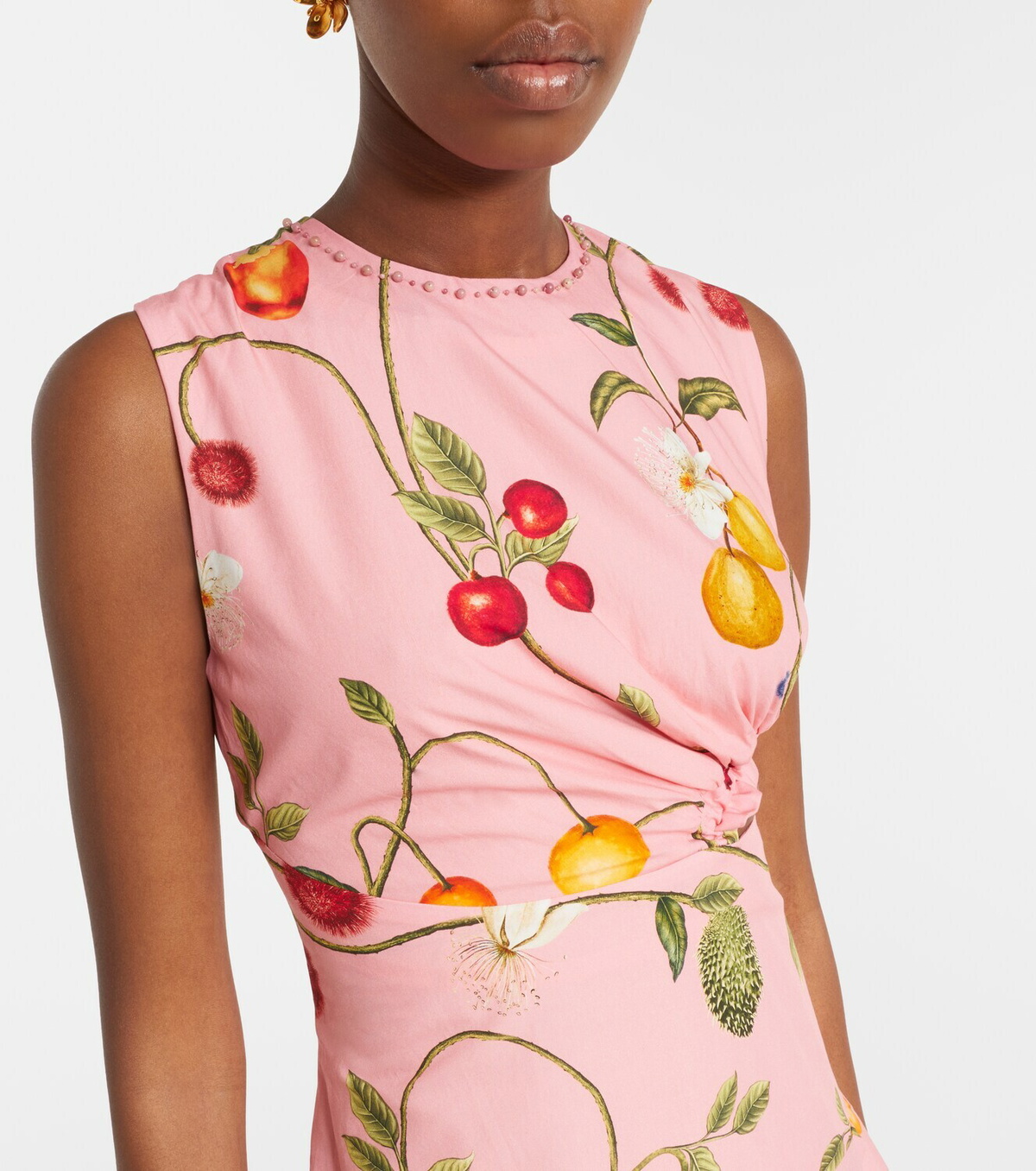 Agua by Agua Bendita Otoño printed cotton midi dress