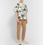 Jacquemus - La Chemise Jean Camp-Collar Printed Cotton and Linen-Blend Shirt - Green