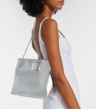 Roger Vivier Trompette metallic leather clutch