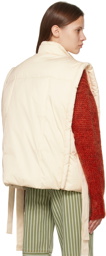 GANNI Off-White Oversized Puff Vest