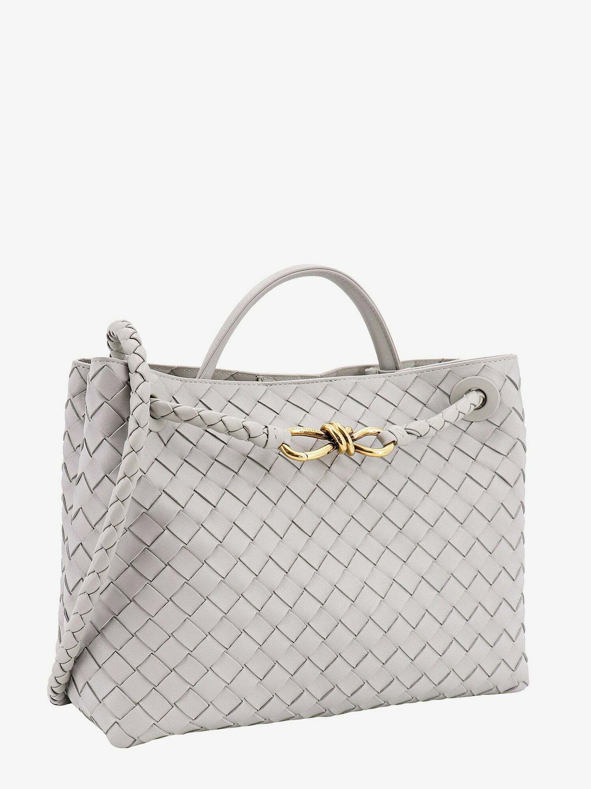 BV MEDIUM ANDIAMO 32CM DARK GREY LAMBSKIN
