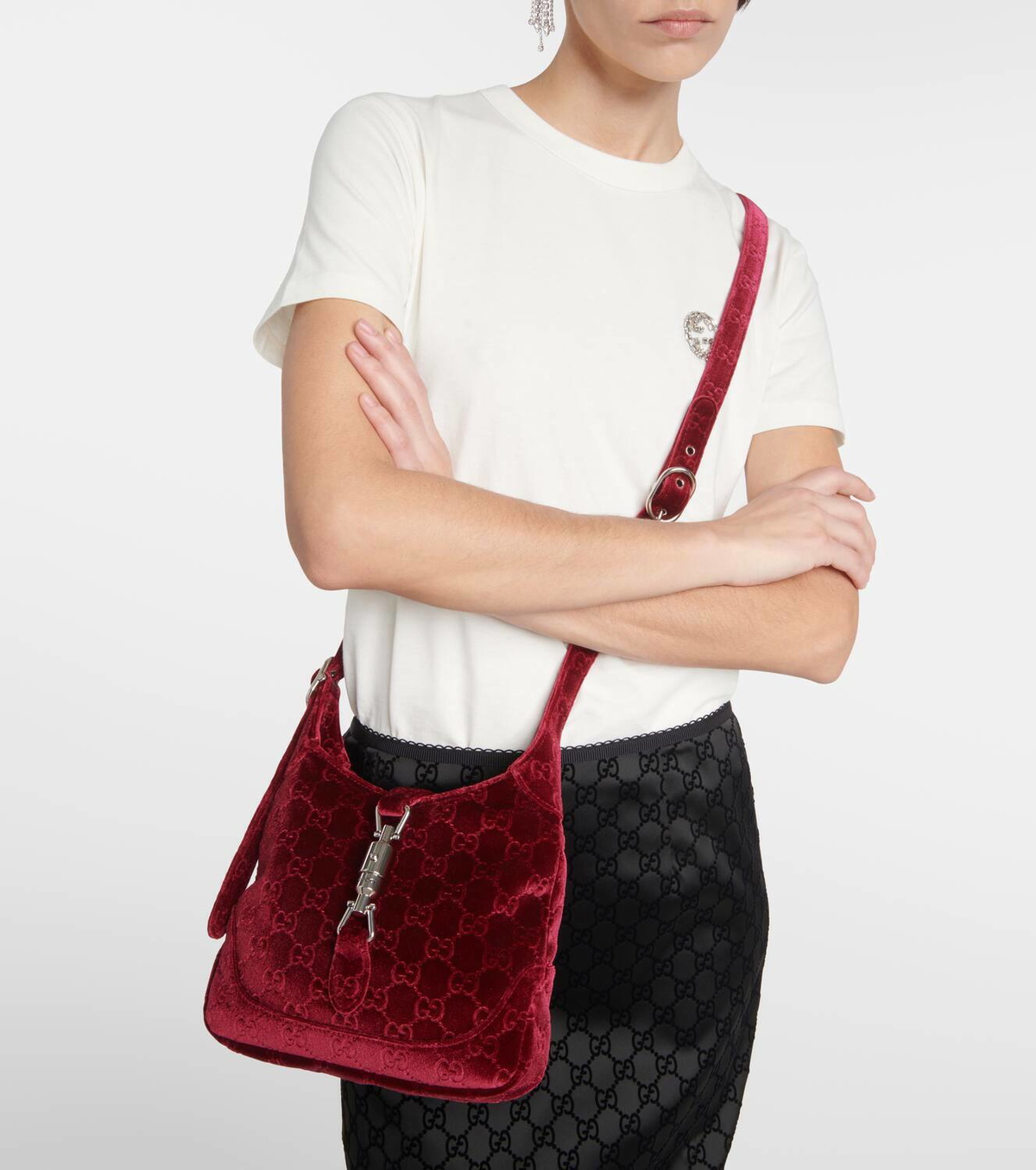 Gucci Jackie 1961 Small velvet shoulder bag Gucci