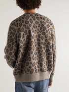 Rag & Bone - Leopard-Jacquard Cardigan - Brown