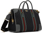 Gucci Black & Gray Bauletto Duffle Bag