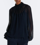 Max Mara Embellished sheer blouse