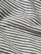 Officine Générale - Striped Cotton-Blend T-Shirt - Gray