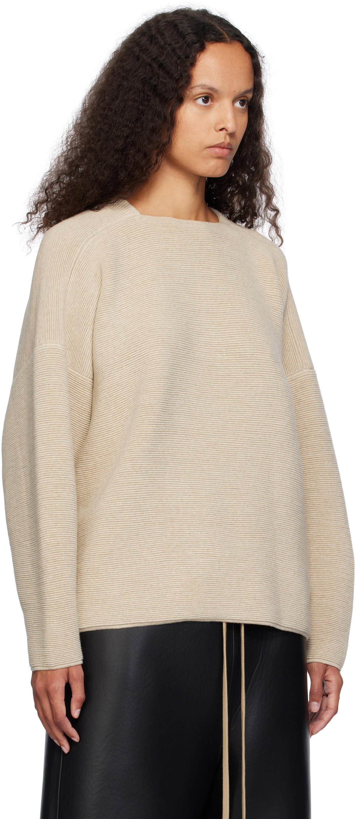 Fear of God Beige Ottoman Straight Neck Sweater