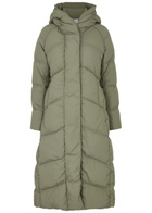Canada Goose Women's Large Sage Marlow Quilted Shell Parka Coat Hooded Style & Longline Shape