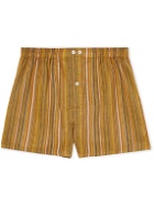 Anonymous ism - Slim-Fit Striped Lyocell Boxer Shorts - Yellow