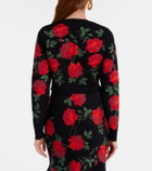 Carolina Herrera Floral cropped jacquard cardigan