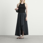 ST. Agni Women's Knit Bodice Asymm Dress in Black