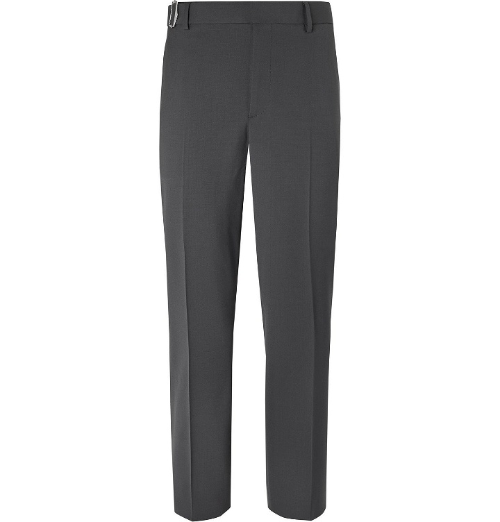 Photo: Valentino - Belted Woven Trousers - Gray