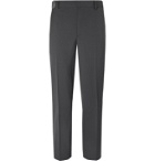 Valentino - Belted Woven Trousers - Gray
