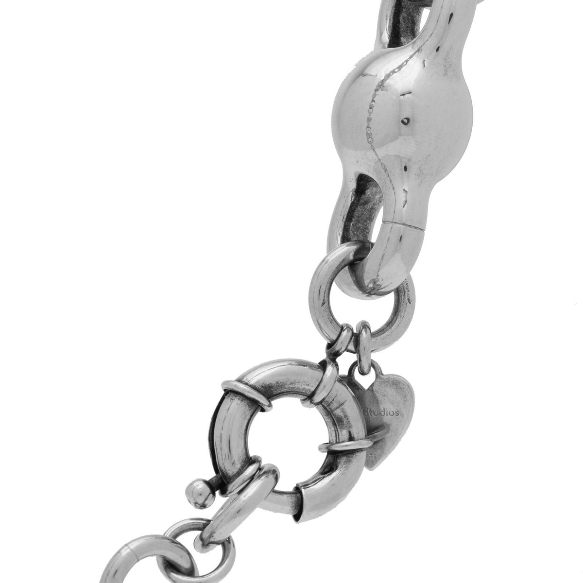 Acne Studios Women's Agoflus Heart Necklace in Antique Silver Acne