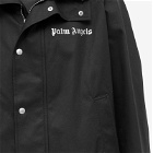 Palm Angels Men's Classic Logo Bomber Jacket in Black/Silver