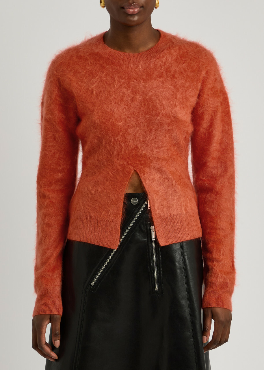 Nanushka Kloe Brushed Cashmere Jumper Red