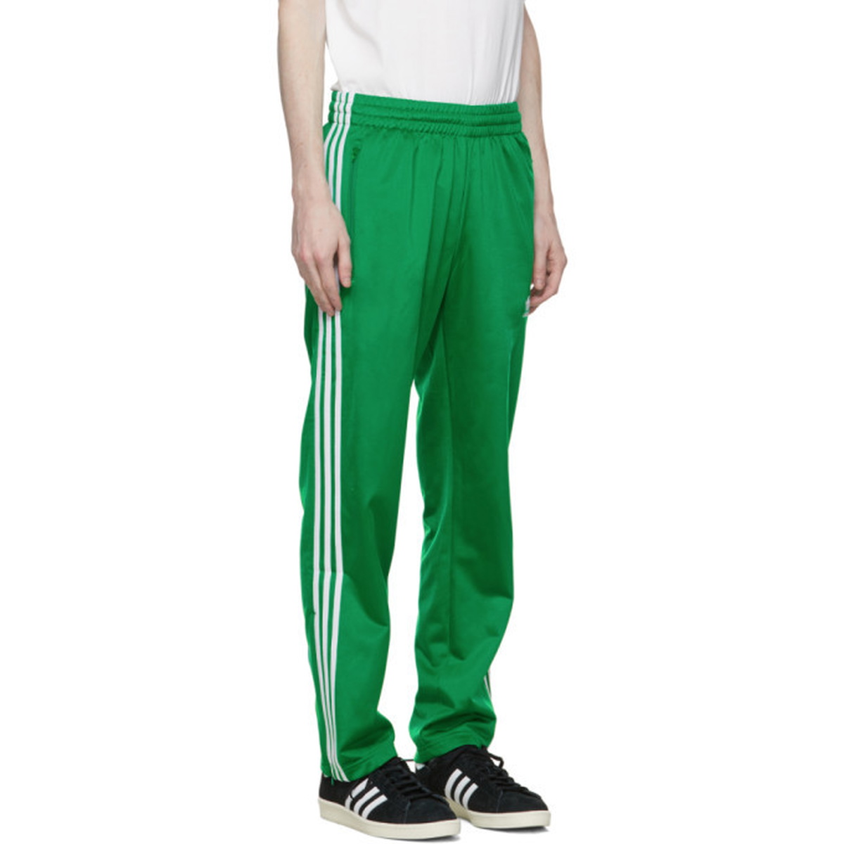 adidas Satin Wide Leg Track Pants - Green