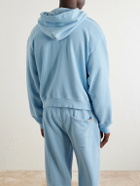 Cherry Los Angeles - Distressed Cotton-Fleece Zip-Up Hoodies - Blue