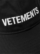VETEMENTS - Logo-Embroidered Cotton-Twill Baseball Cap