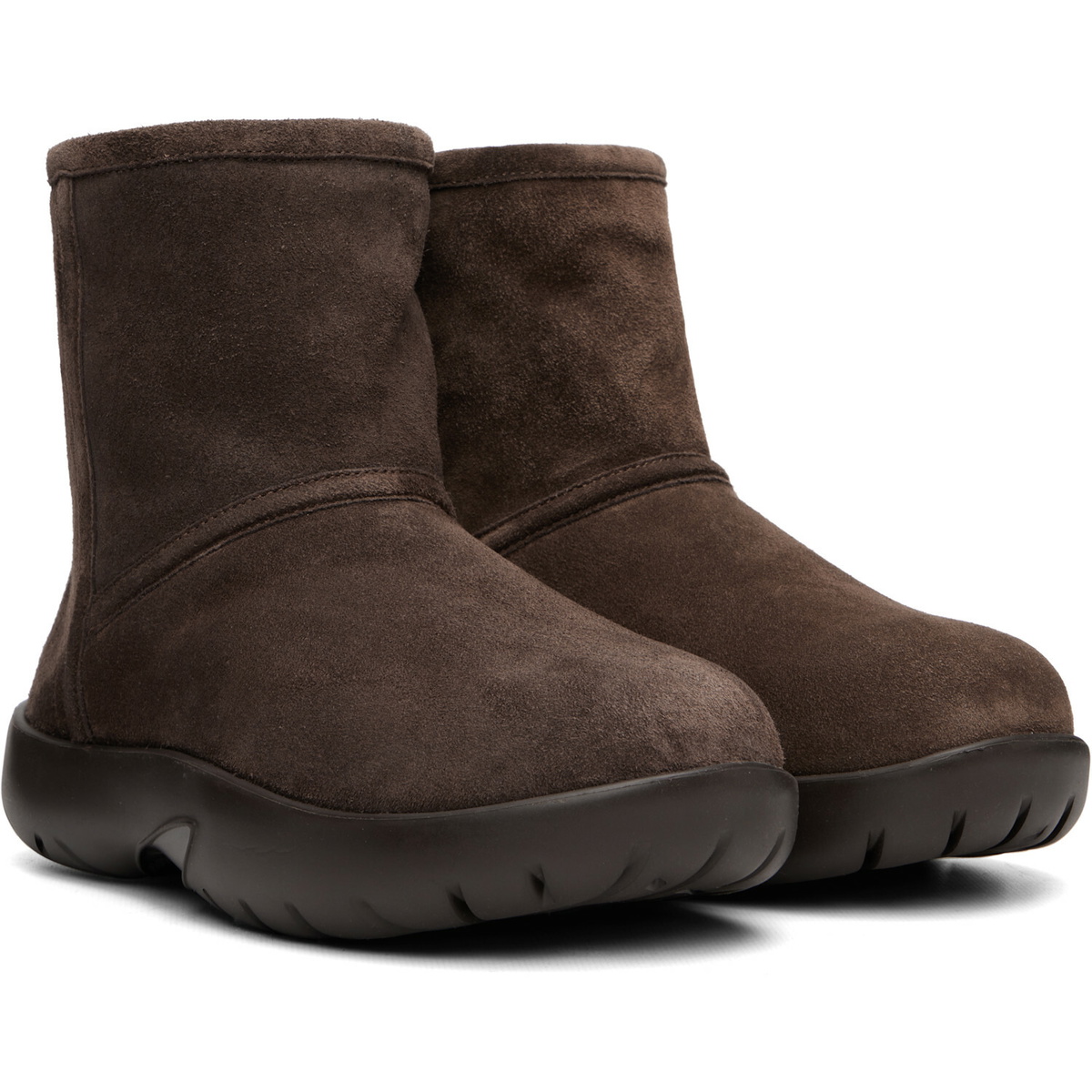 Bottega Veneta Brown Snap Ankle Boots