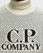 C.P. Company Wool Jacquard 3 Roll Neck Knit Black/White - Mens - Pullovers