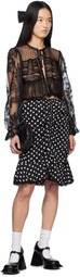 Anna Sui Black Lace Combo Bed Cardigan