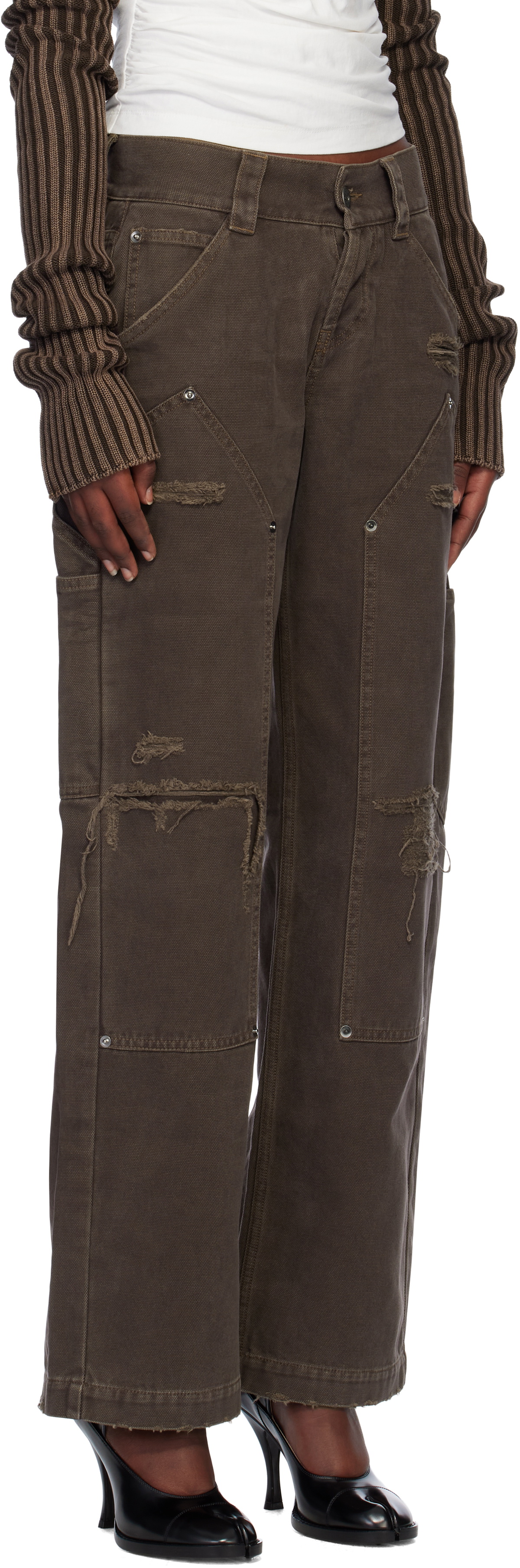 VAQUERA Brown Workwear Trousers