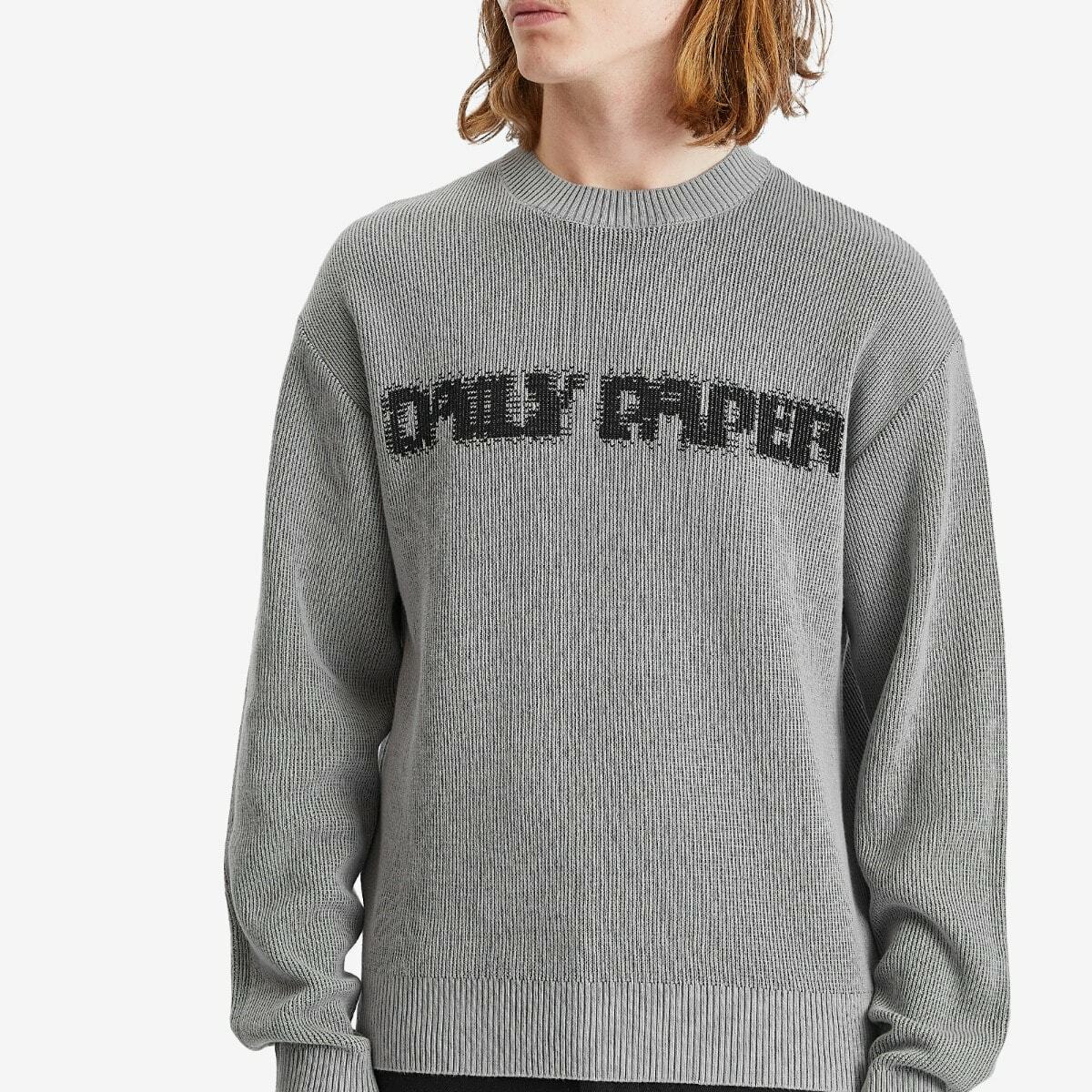 Daily Paper Men's Logo Knit Sweater in Wet Weather